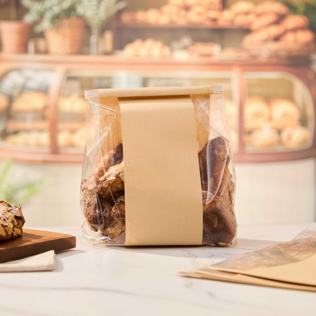 Bag Tek Kraft Paper Bakery Tin Tie Bag - 8 1/4" x 4" x 13 3/4" - 100 count box