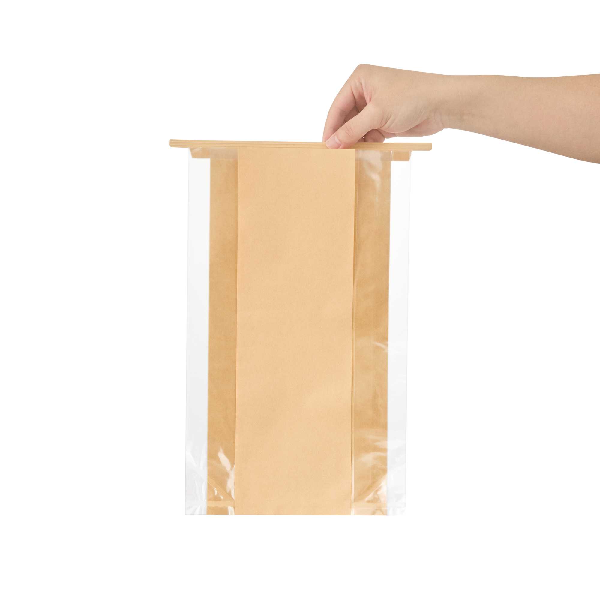 Bag Tek Kraft Paper Bakery Tin Tie Bag - 8 1/4" x 4" x 13 3/4" - 100 count box