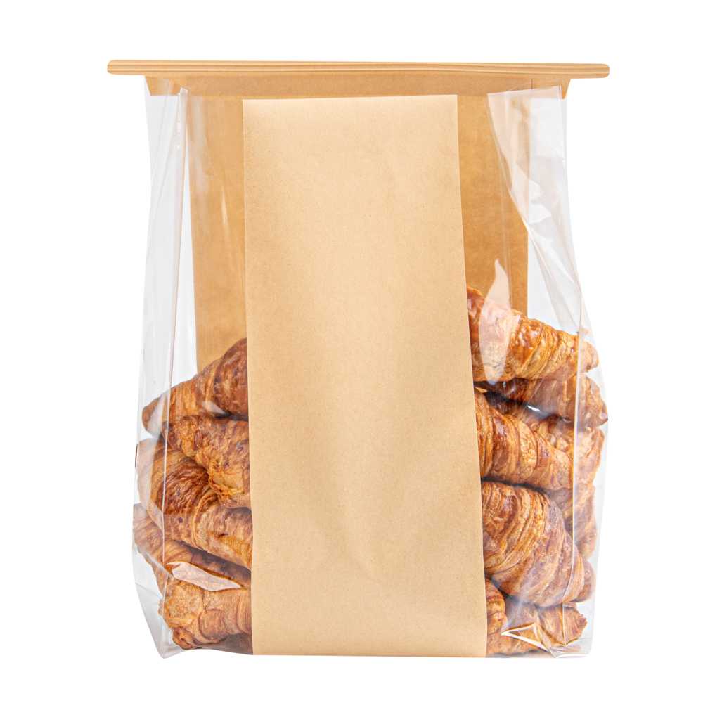 Bag Tek Kraft Paper Bakery Tin Tie Bag - 8 1/4" x 4" x 13 3/4" - 100 count box