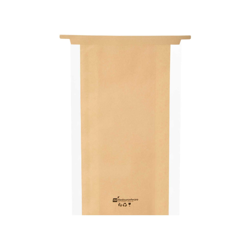 Bag Tek Kraft Paper Bakery Tin Tie Bag - 8 1/4" x 4" x 13 3/4" - 100 count box