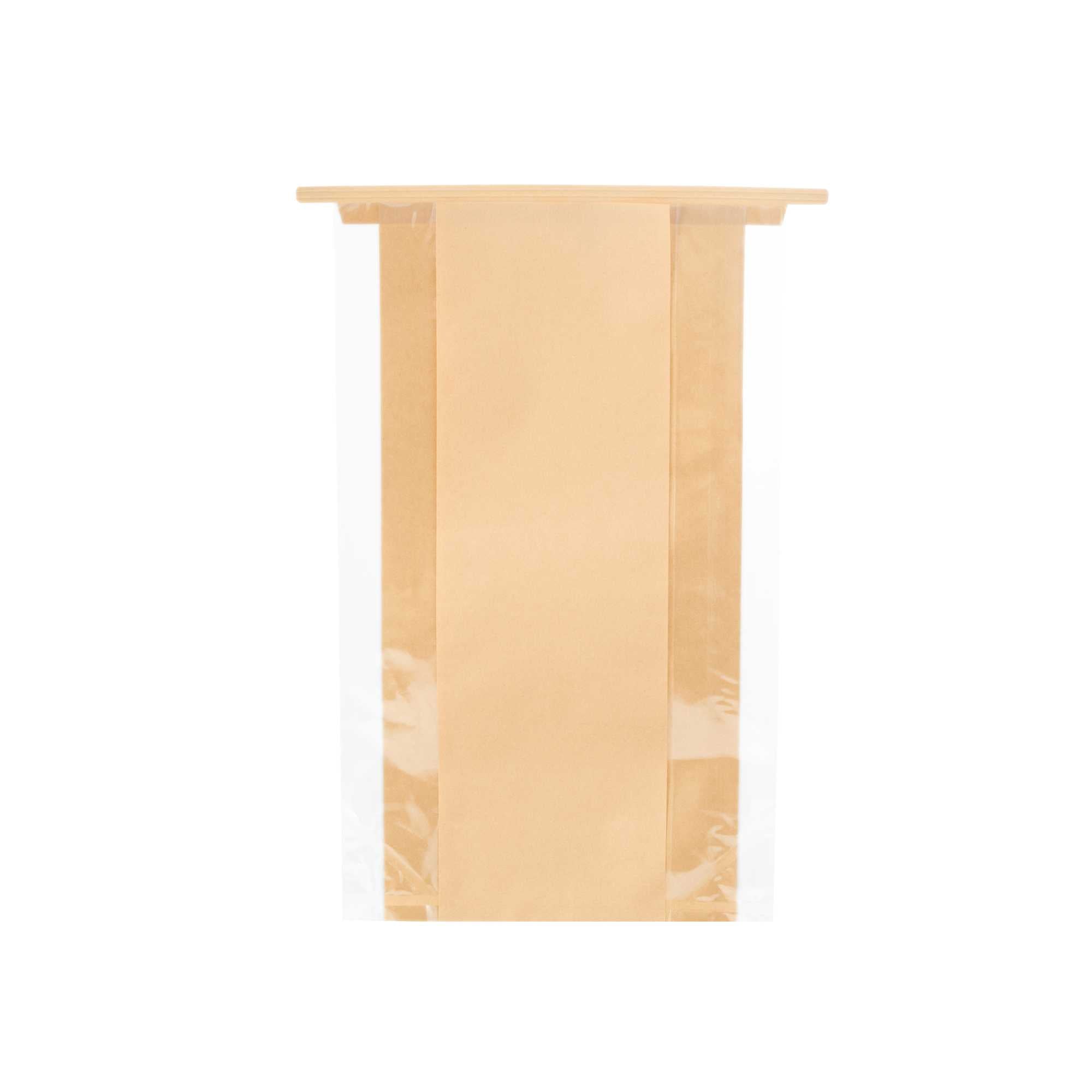 Bag Tek Kraft Paper Bakery Tin Tie Bag - 8 1/4" x 4" x 13 3/4" - 100 count box