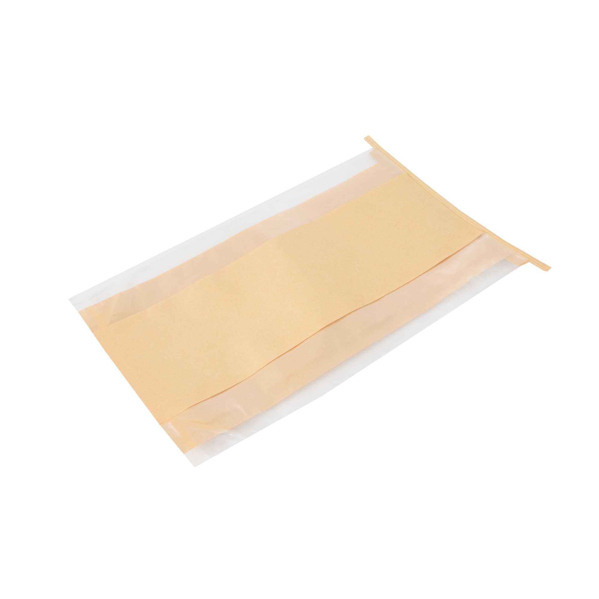 Bag Tek Kraft Paper Bakery Tin Tie Bag - 8 1/4" x 4" x 13 3/4" - 100 count box