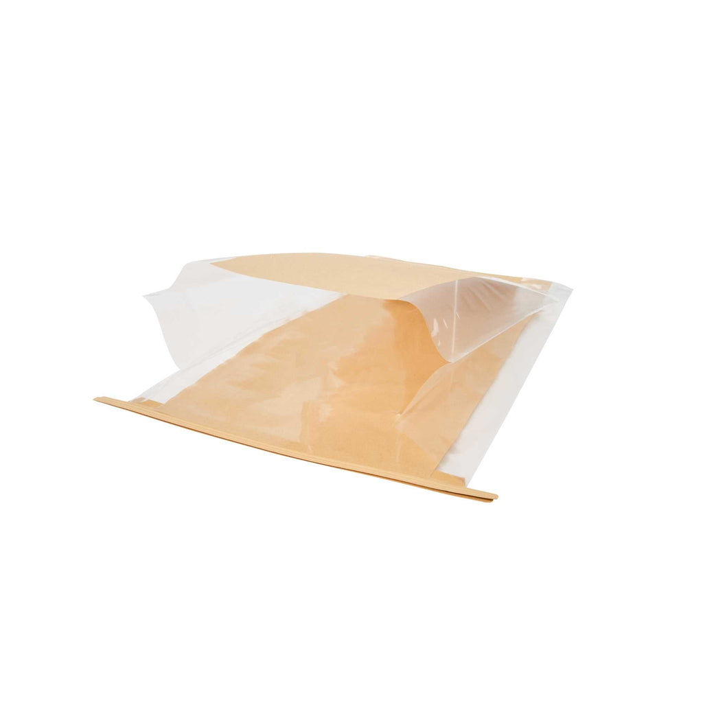 Bag Tek Kraft Paper Bakery Tin Tie Bag - 8 1/4" x 4" x 13 3/4" - 100 count box