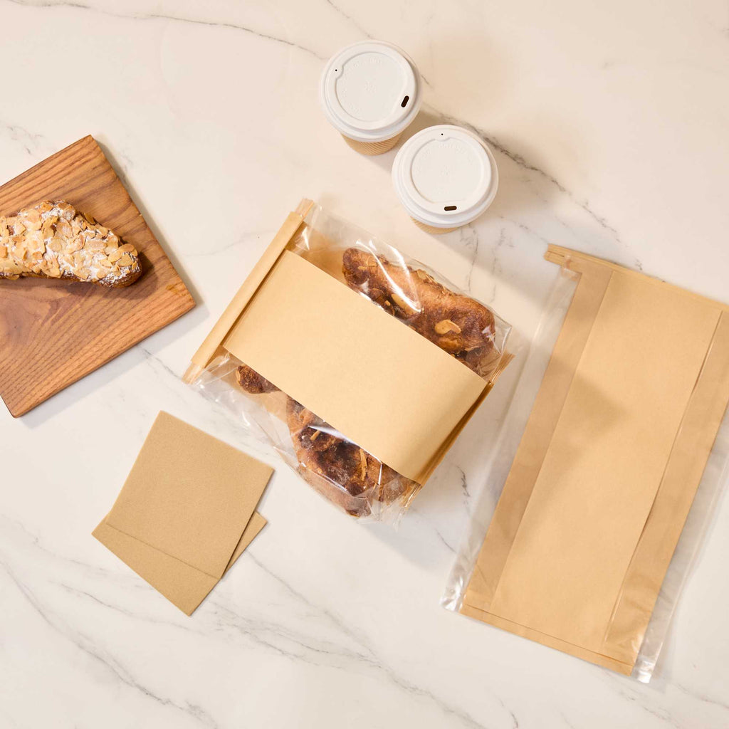 Bag Tek Kraft Paper Bakery Tin Tie Bag - 8 1/4" x 4" x 13 3/4" - 100 count box