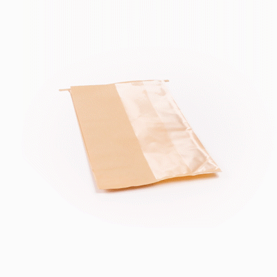 Bag Tek Kraft Paper Bakery Tin Tie Bag - with Window - 8 1/4" x 4" x 13 3/4" - 100 count box
