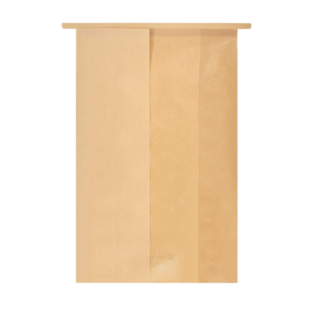 Bag Tek Kraft Paper Bakery Tin Tie Bag - with Window - 8 1/4" x 4" x 13 3/4" - 100 count box