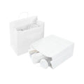 Saving Nature White Paper Retail Bag - with Handles - 10 1/4" x 7 3/4" x 10 1/2" - 100 count box