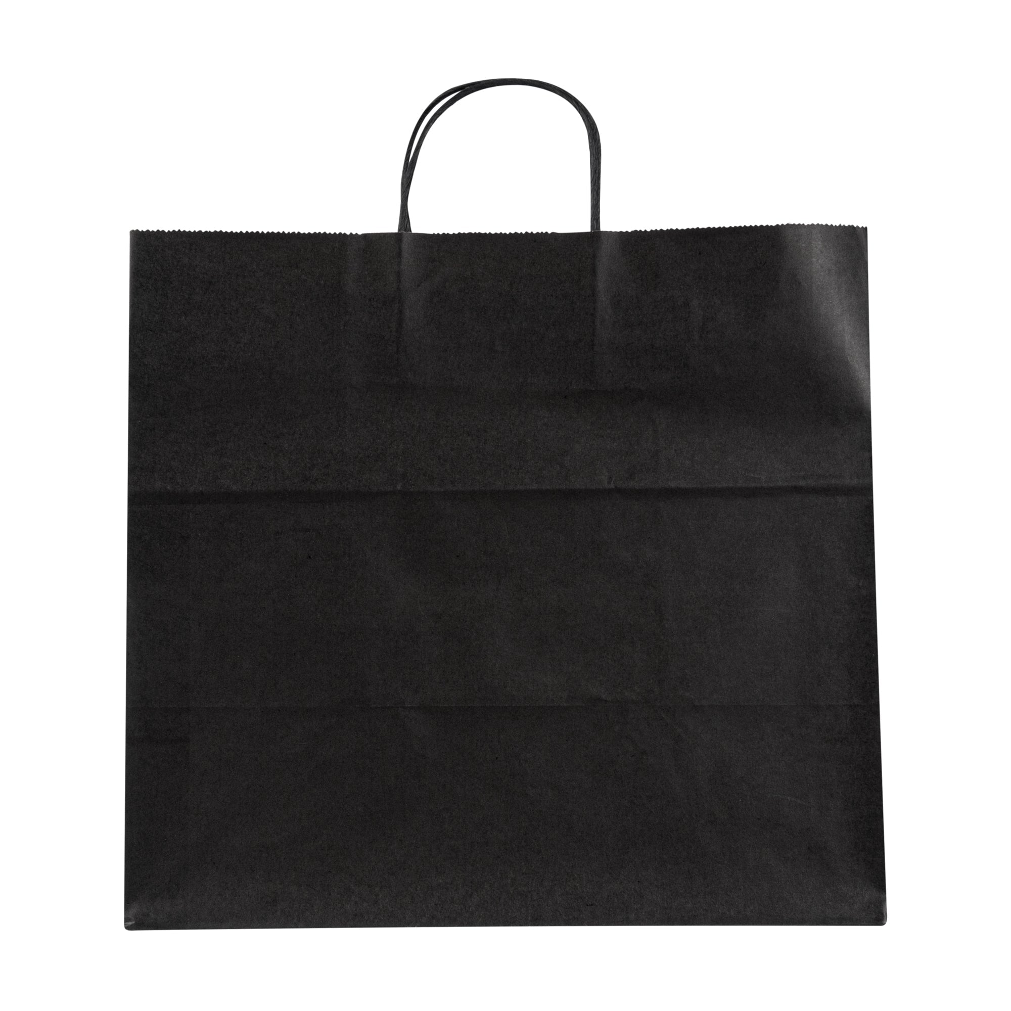 Saving Nature Black Paper Retail Bag - with Handles - 14 1/4" x 8 1/4" x 13 1/4" - 100 count box