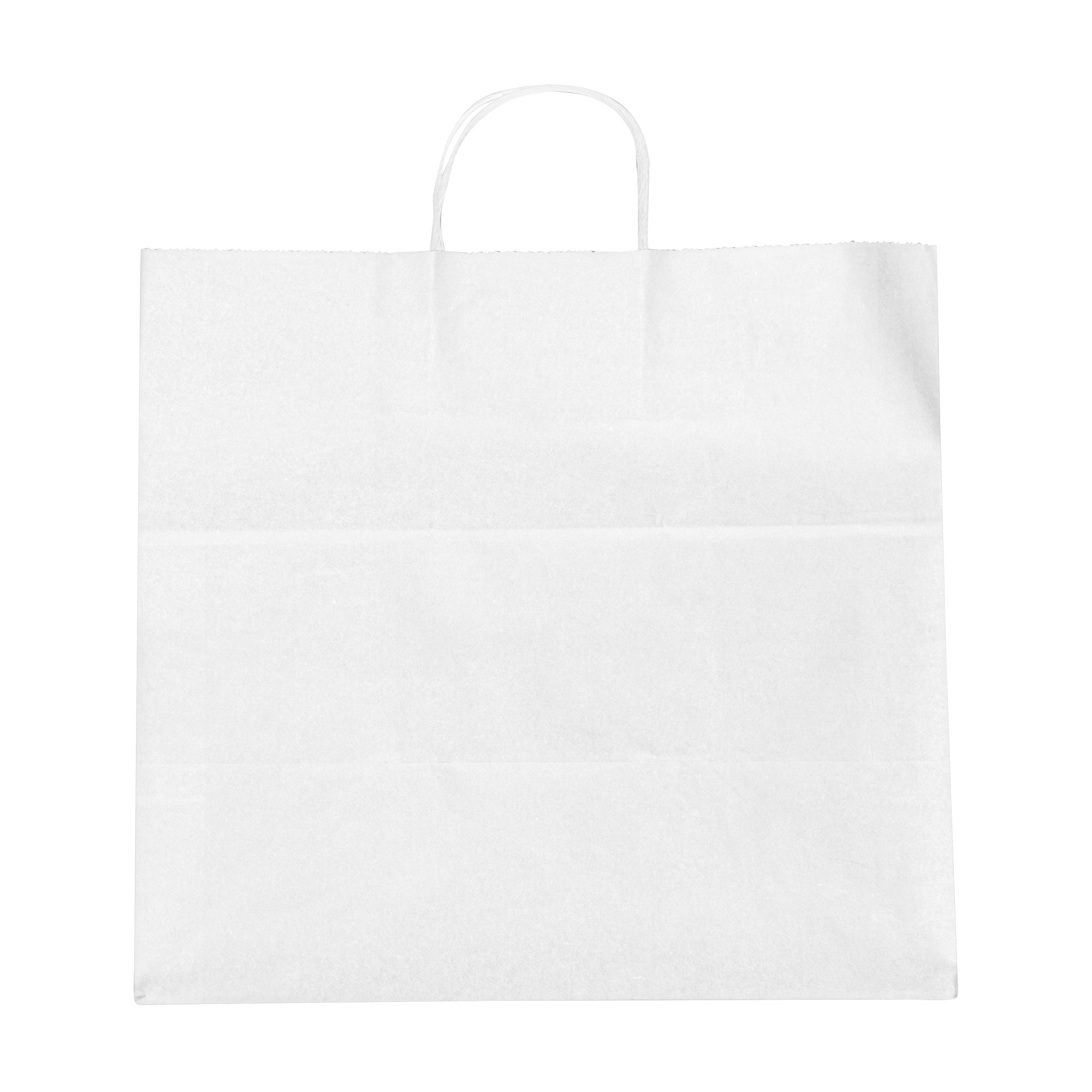 Saving Nature White Paper Retail Bag - with Handles - 14 1/4" x 8 1/4" x 13 1/4" - 100 count box