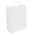 Saving Nature White Paper Retail Bag - with Handles - 12 1/2" x 6 1/4" x 17" - 100 count box