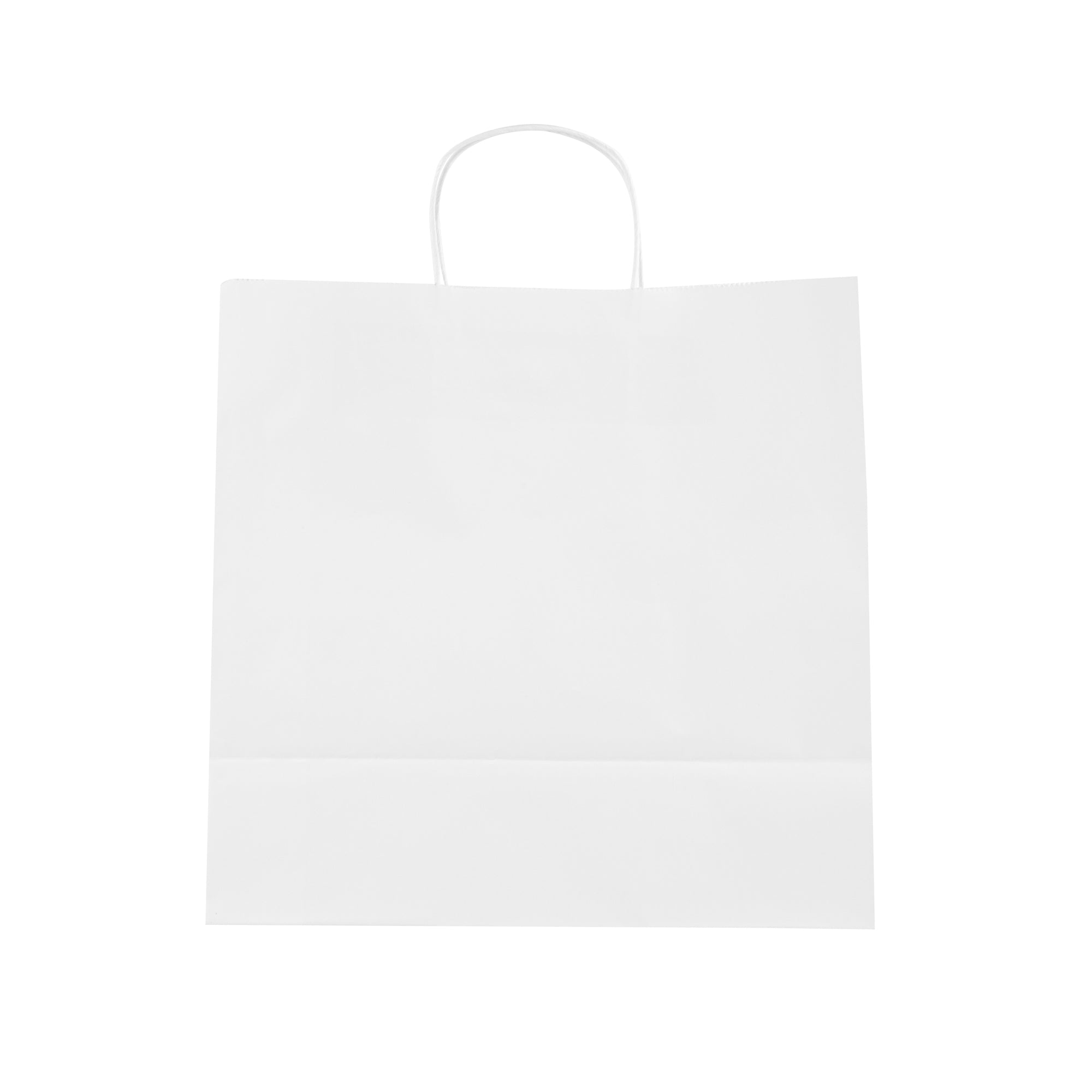 Saving Nature White Paper Retail Bag - with Handles - 12 1/2" x 6 1/4" x 12 1/4" - 100 count box