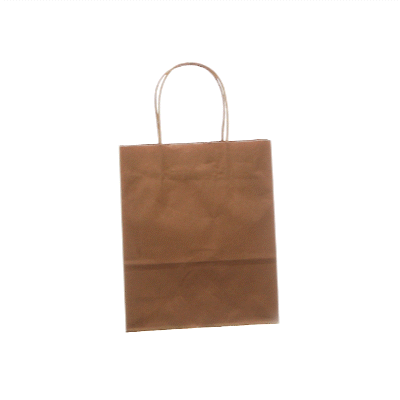 Saving Nature Kraft Paper Retail Bag - with Handles - 7" x 3 1/4" x 8 1/2" - 100 count box