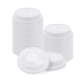 Restpresso Clear Plastic 2-in-1 Straw or Sippy Coffee Cup Lid - with Detachable Double Plug, Fits 8, 12, 16 and 20 oz - 25 count box