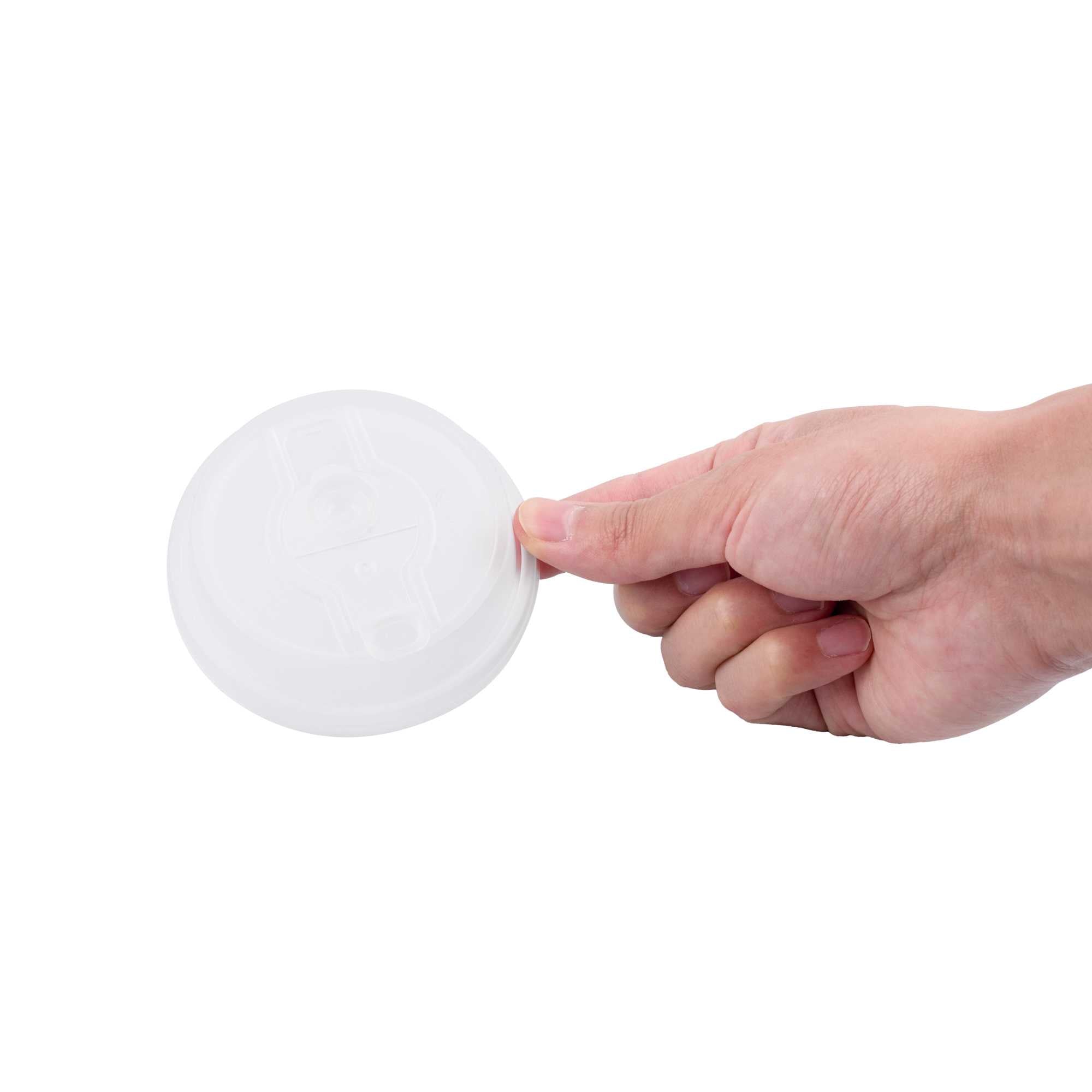 Restpresso Clear Plastic 2-in-1 Straw or Sippy Coffee Cup Lid - with Detachable Double Plug, Fits 8, 12, 16 and 20 oz - 25 count box