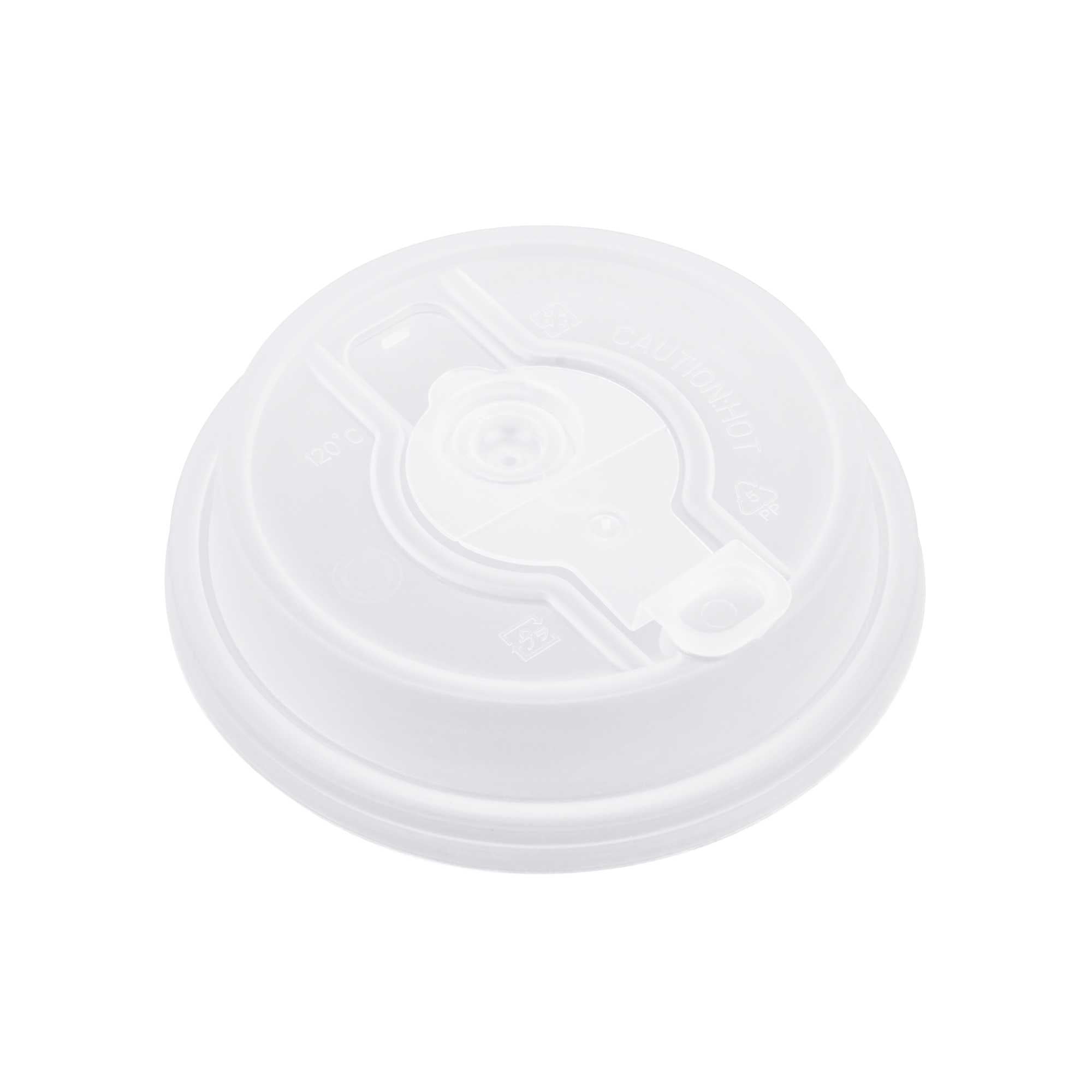 Restpresso Clear Plastic 2-in-1 Straw or Sippy Coffee Cup Lid - with Detachable Double Plug, Fits 8, 12, 16 and 20 oz - 25 count box