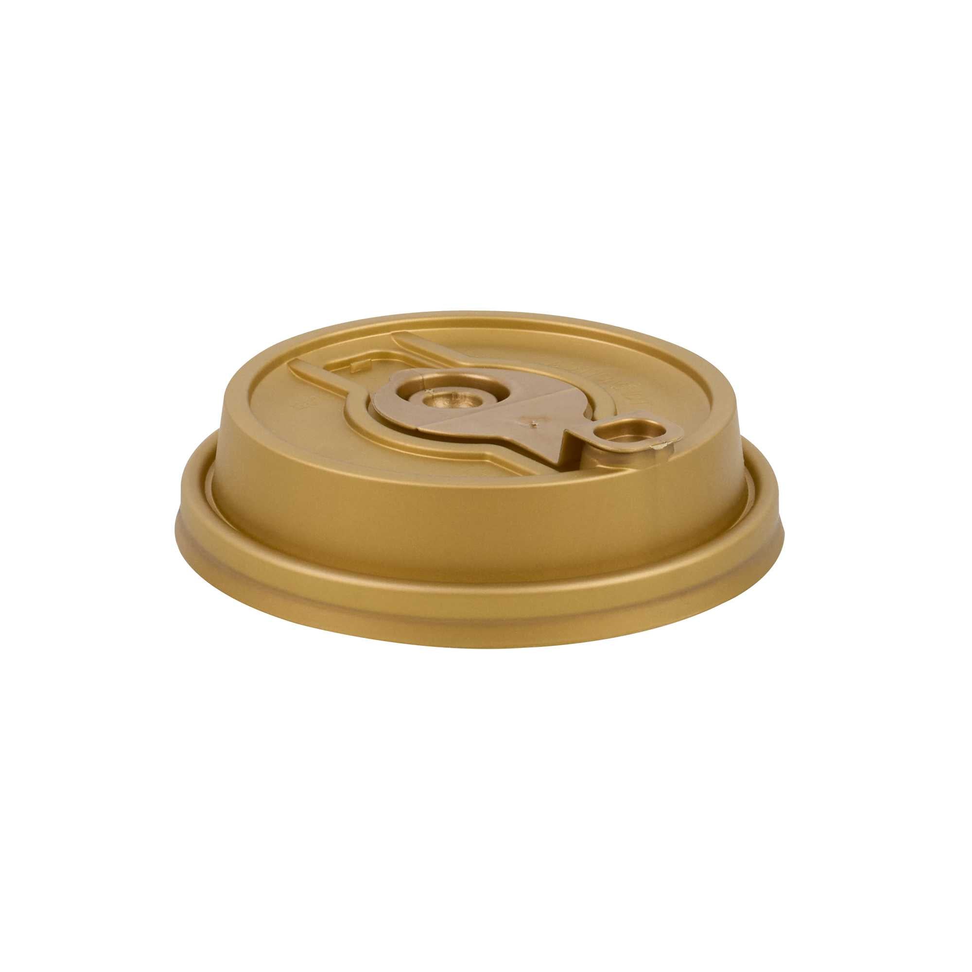 Restpresso Gold Plastic 2-in-1 Straw or Sippy Coffee Cup Lid - with Detachable Double Plug, Fits 8, 12, 16 and 20 oz - 500 count box