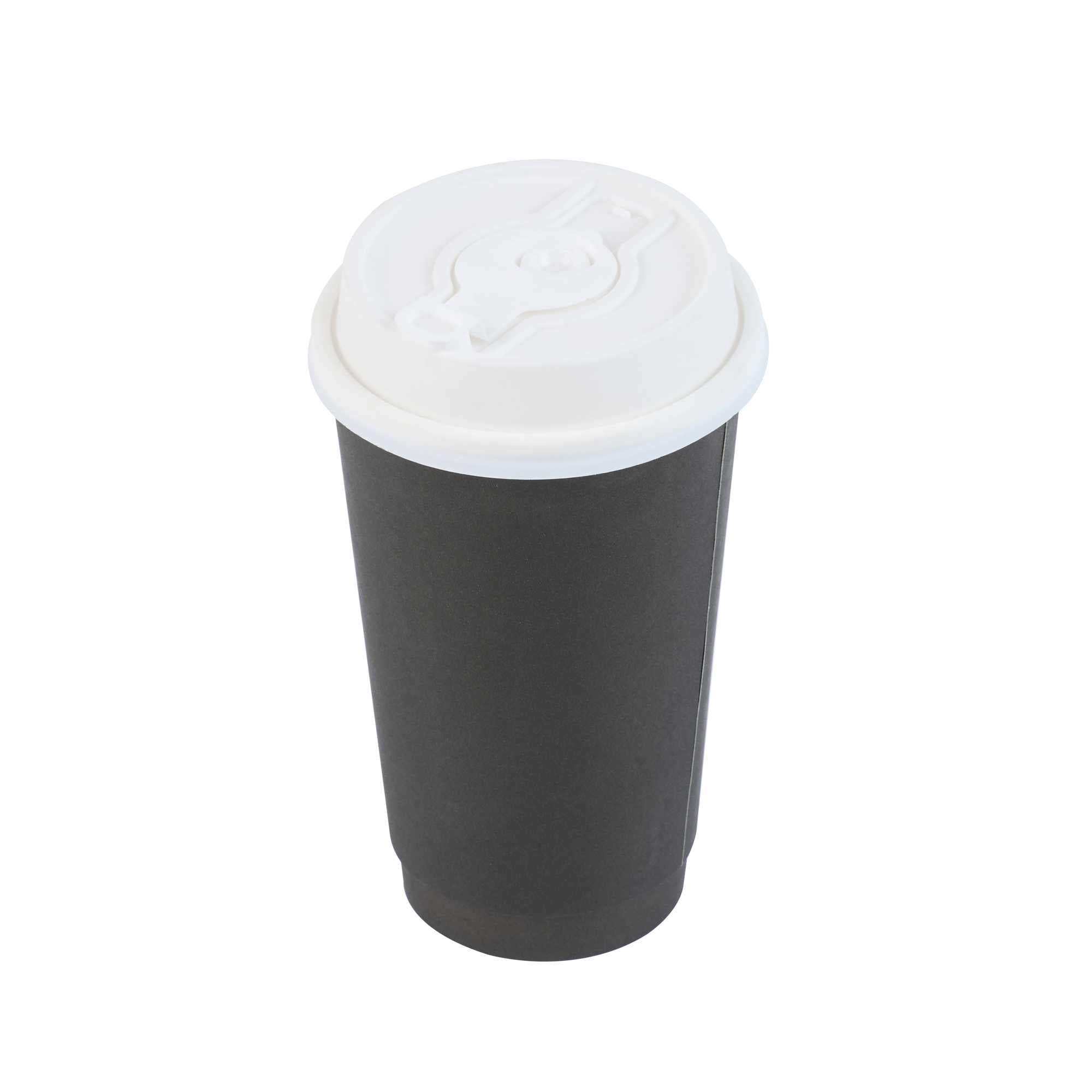 Restpresso White Plastic 2-in-1 Straw or Sippy Coffee Cup Lid - with Detachable Double Plug, Fits 8, 12, 16 and 20 oz - 500 count box