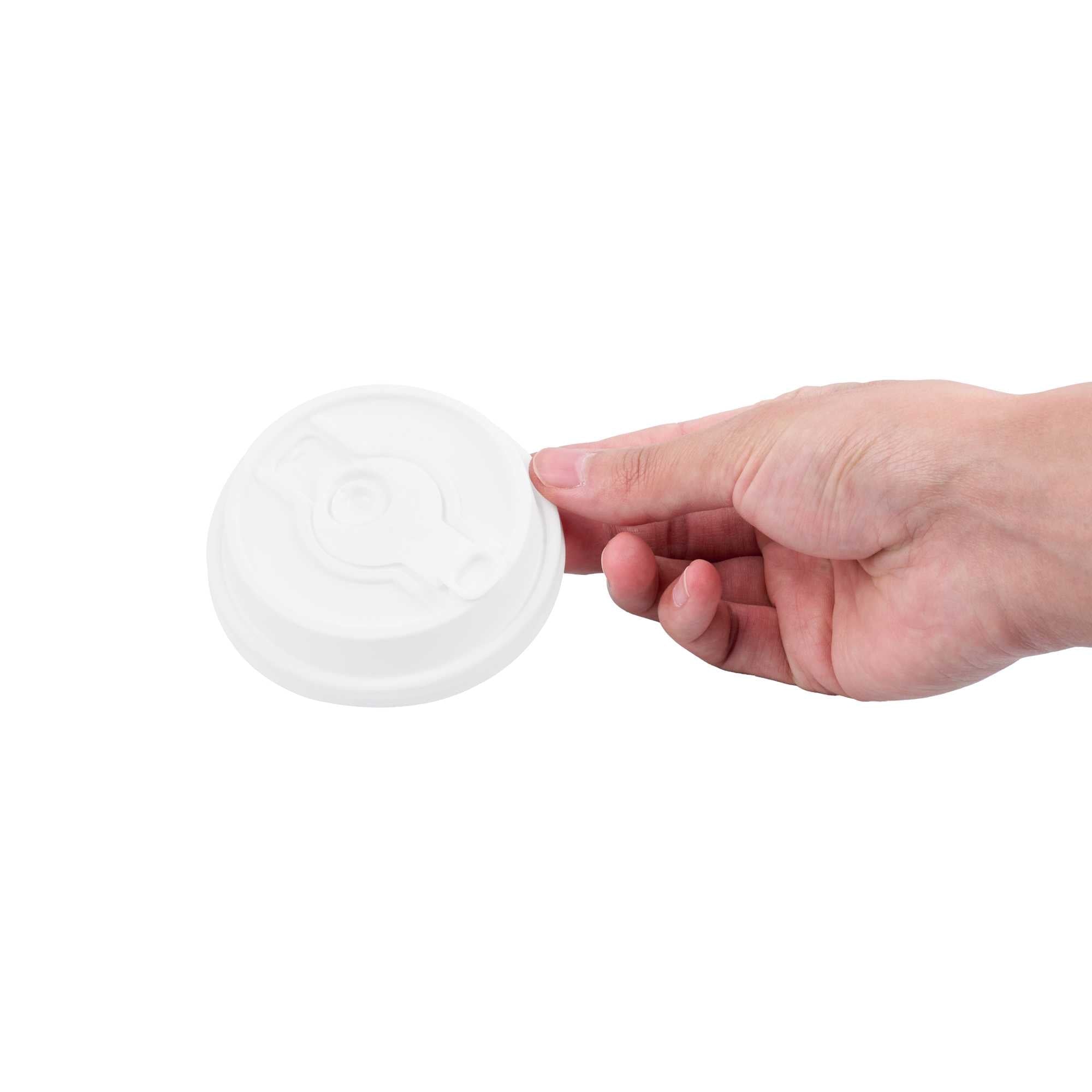 Restpresso White Plastic 2-in-1 Straw or Sippy Coffee Cup Lid - with Detachable Double Plug, Fits 8, 12, 16 and 20 oz - 25 count box