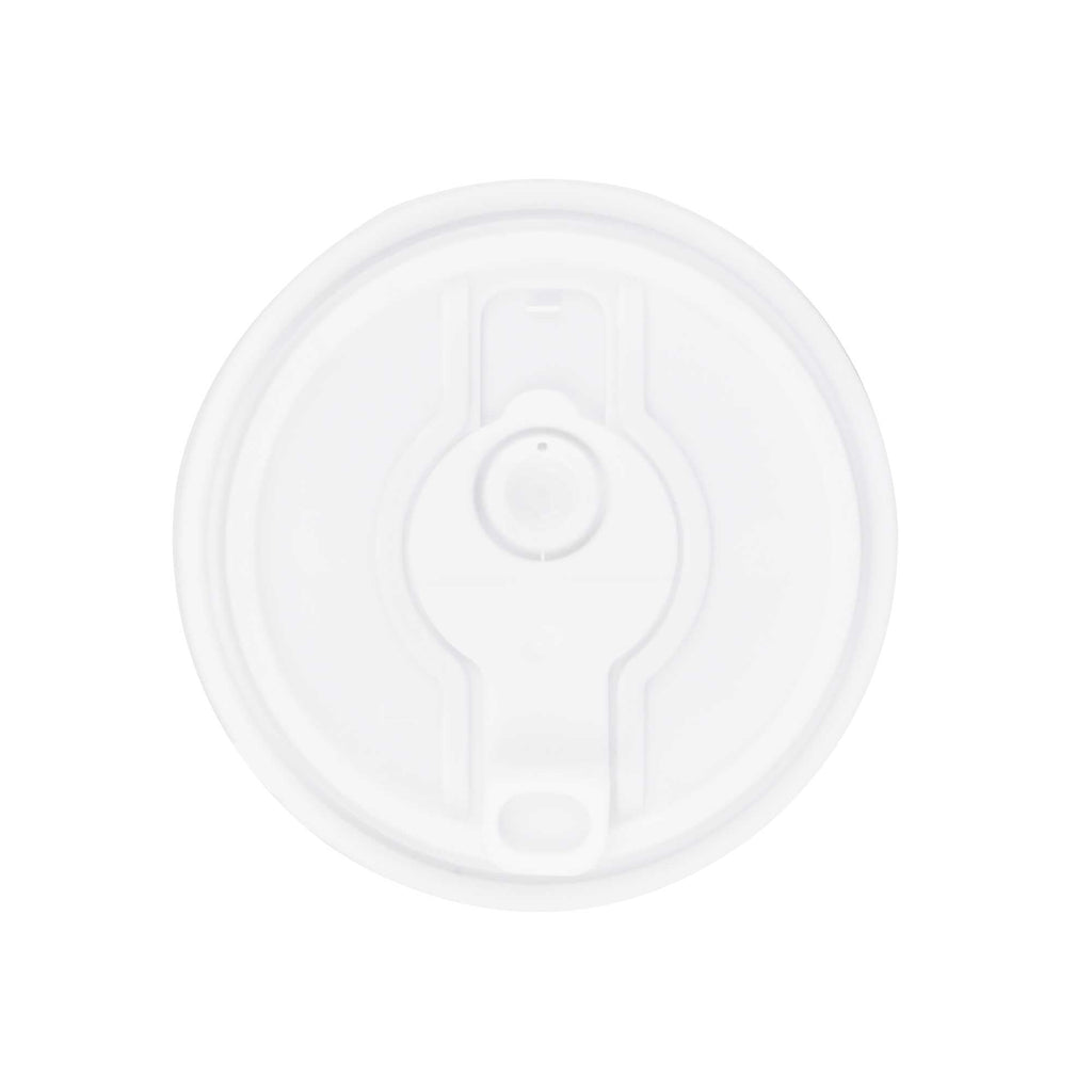 Restpresso White Plastic 2-in-1 Straw or Sippy Coffee Cup Lid - with Detachable Double Plug, Fits 8, 12, 16 and 20 oz - 25 count box