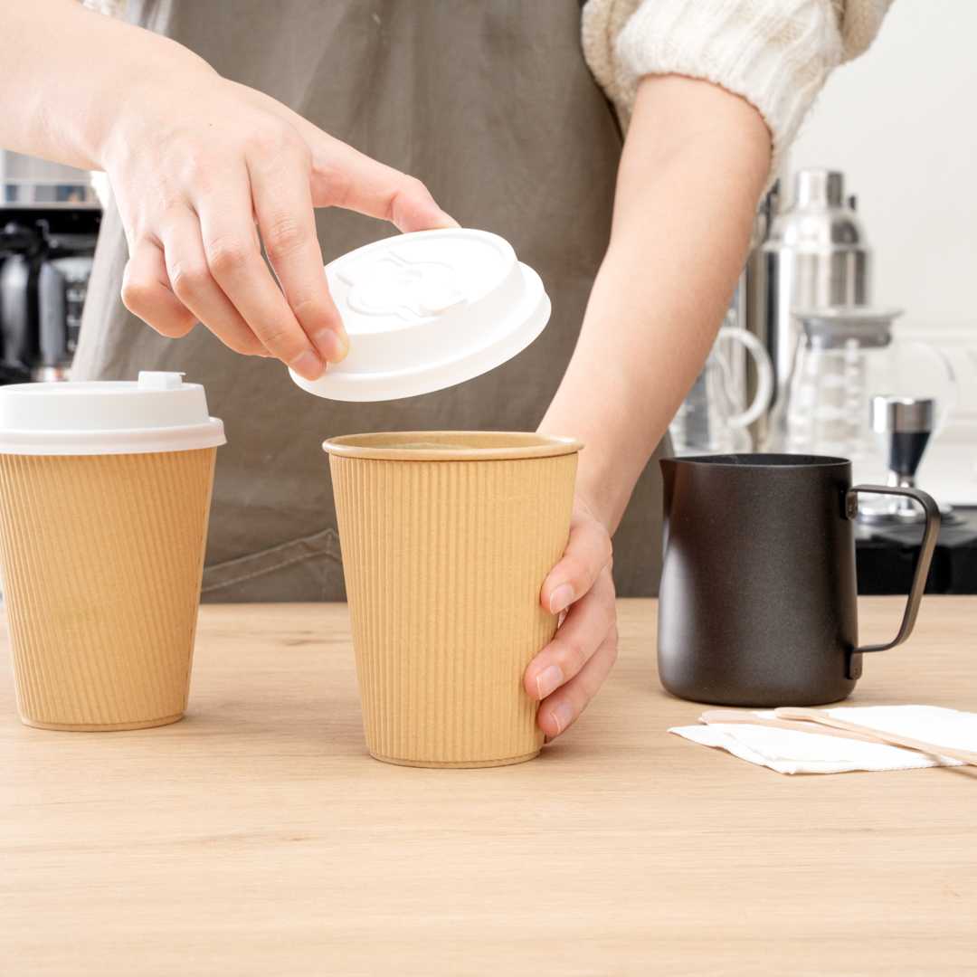 Restpresso White Plastic 2-in-1 Straw or Sippy Coffee Cup Lid - with Detachable Double Plug, Fits 8, 12, 16 and 20 oz - 25 count box