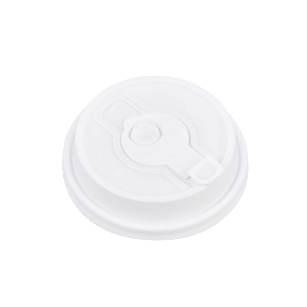 Restpresso White Plastic 2-in-1 Straw or Sippy Coffee Cup Lid - with Detachable Double Plug, Fits 8, 12, 16 and 20 oz - 500 count box