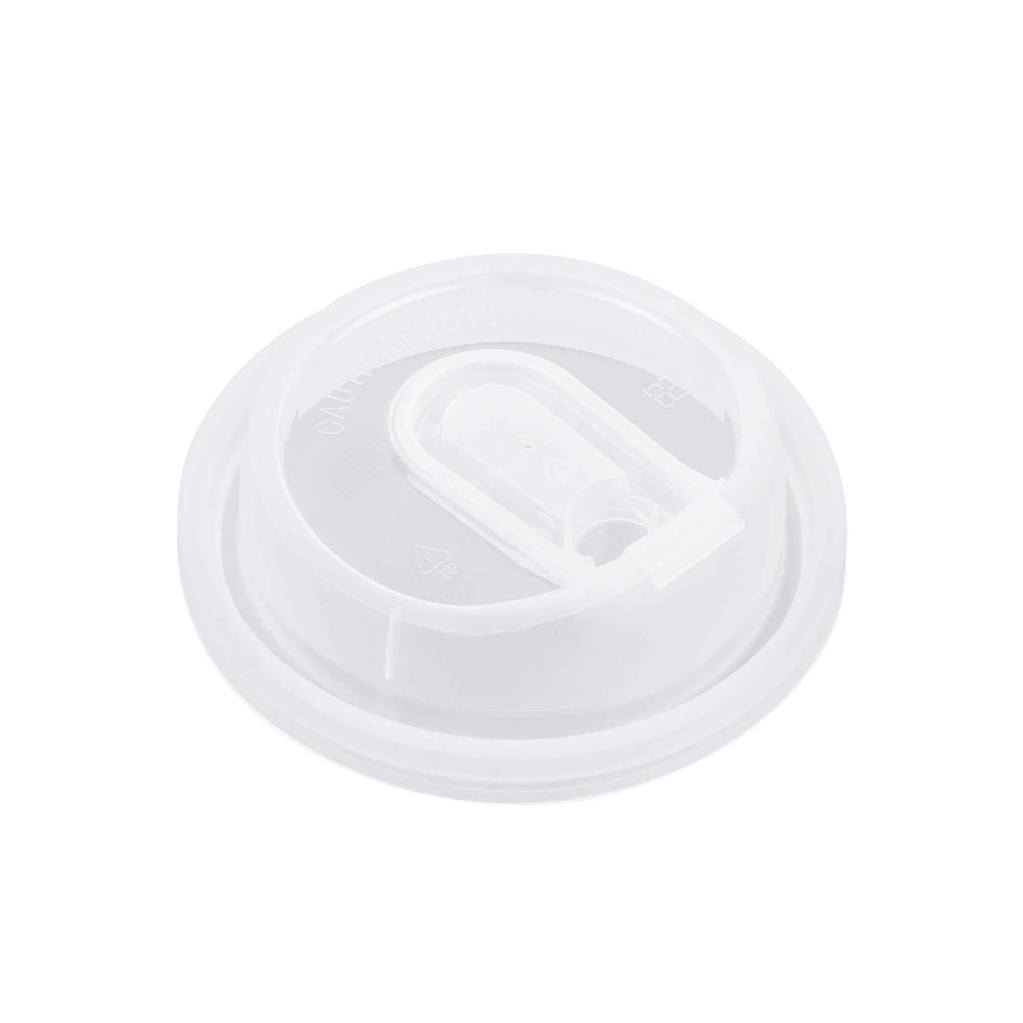 Restpresso Clear Plastic Coffee Cup Lid - with Detachable Plug, Fits 8, 12, 16 and 20 oz - 500 count box