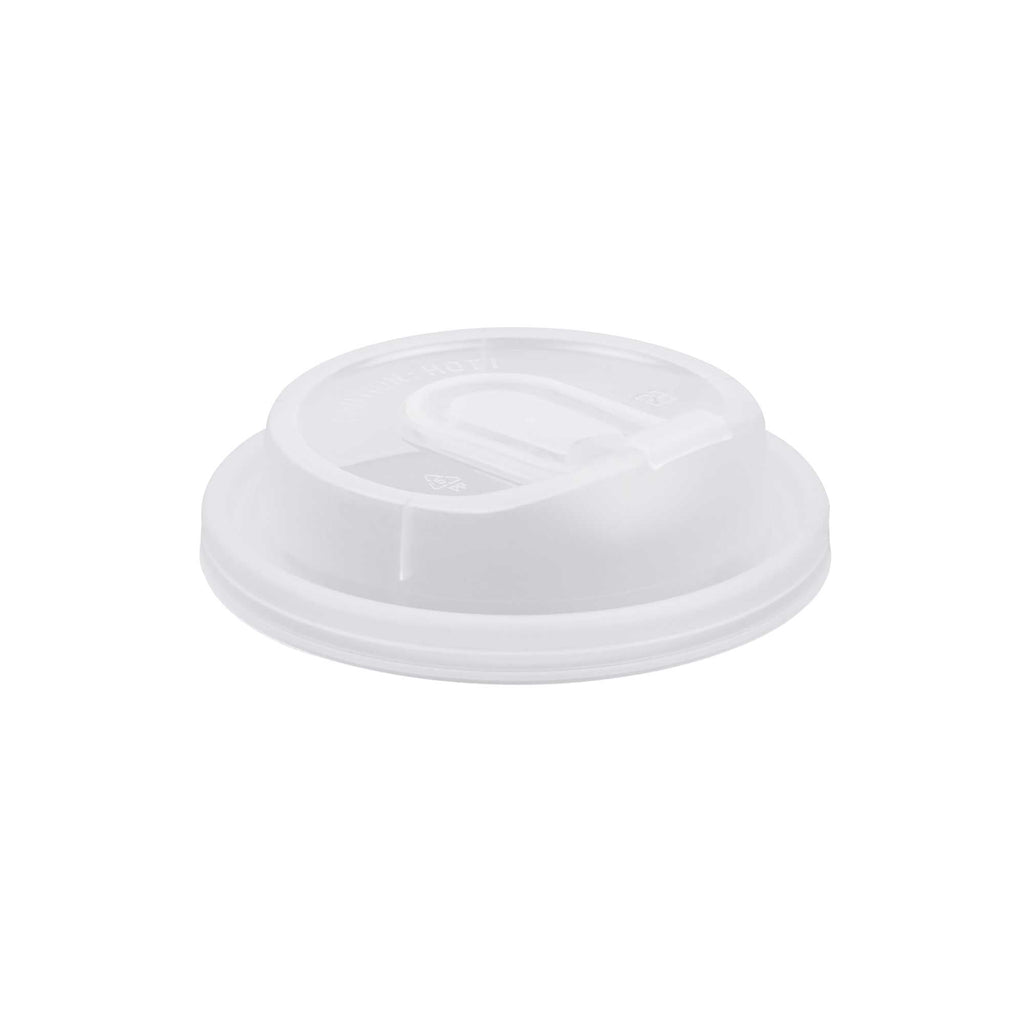 Restpresso Clear Plastic Coffee Cup Lid - with Detachable Plug, Fits 8, 12, 16 and 20 oz - 500 count box