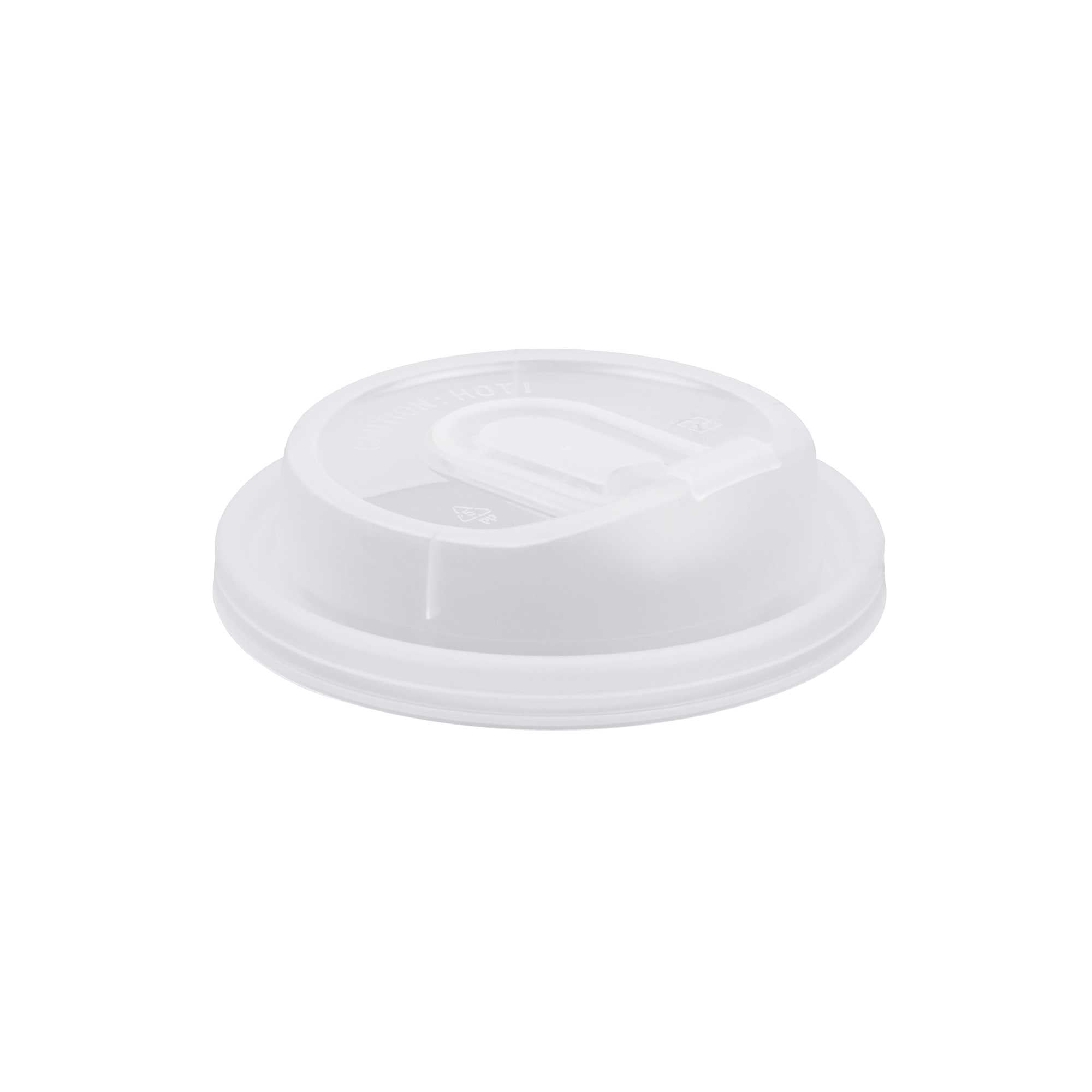 Restpresso Clear Plastic Coffee Cup Lid - with Detachable Plug, Fits 8, 12, 16 and 20 oz - 500 count box