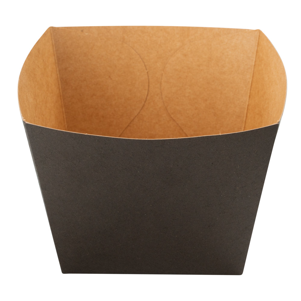 Bio Tek Square Black Paper Snack Box - 4 1/4" x 4 1/4" x 3 1/4" - 200 count box