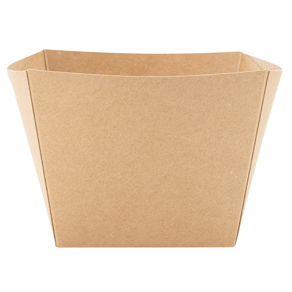Bio Tek Square Kraft Paper Snack Box - 4 1/4" x 4 1/4" x 3 1/4" - 200 count box