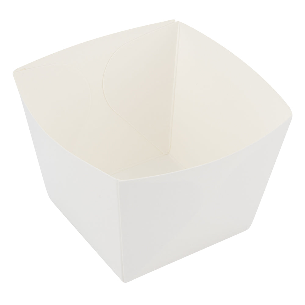 Bio Tek Square White Paper Snack Box - 4 1/4" x 4 1/4" x 3 1/4" - 200 count box