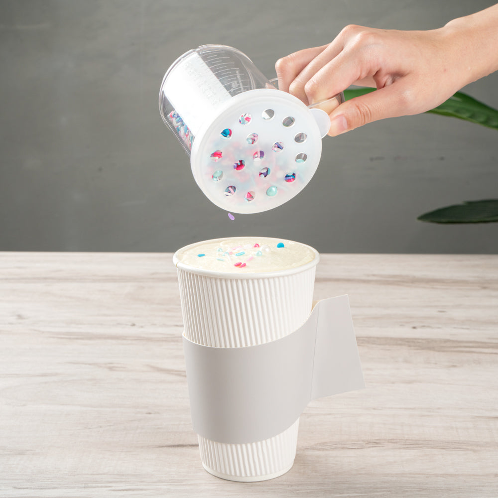 Restpresso Gray Paper Coffee Cup Sleeve - with Handle, Fits 12 / 16 / 20 oz Cups - 50 count box
