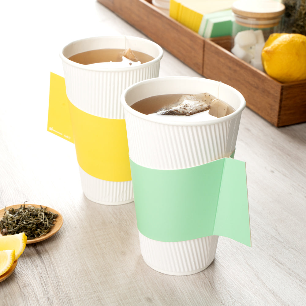 Restpresso Mint Green Paper Coffee Cup Sleeve - with Handle, Fits 12 / 16 / 20 oz Cups - 1000 count box