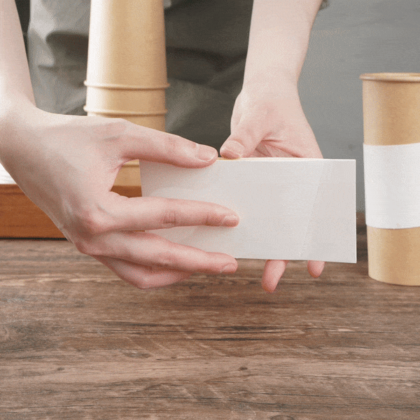 Restpresso White Paper Coffee Cup Sleeve - with Handle, Fits 12 / 16 / 20 oz Cups - 1000 count box