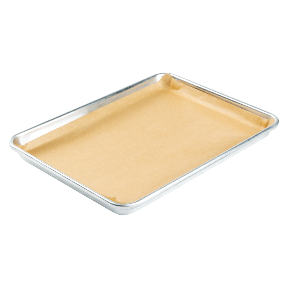 Pastry Tek Unbleached Parchment Paper Quarter Size Sheet Pan Liner - Silicone Coated - 9" x 13" - 1000 count box