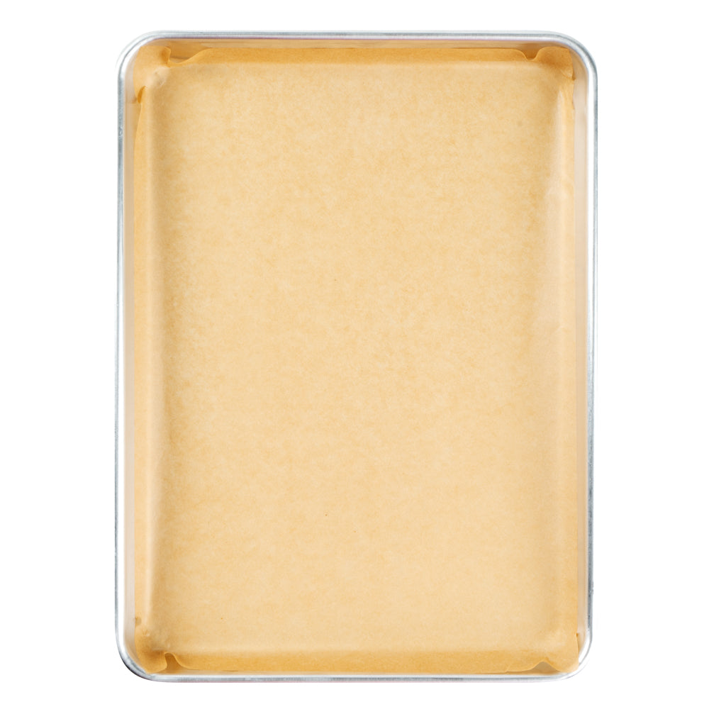 Pastry Tek Unbleached Parchment Paper Quarter Size Sheet Pan Liner - Silicone Coated - 9" x 13" - 1000 count box