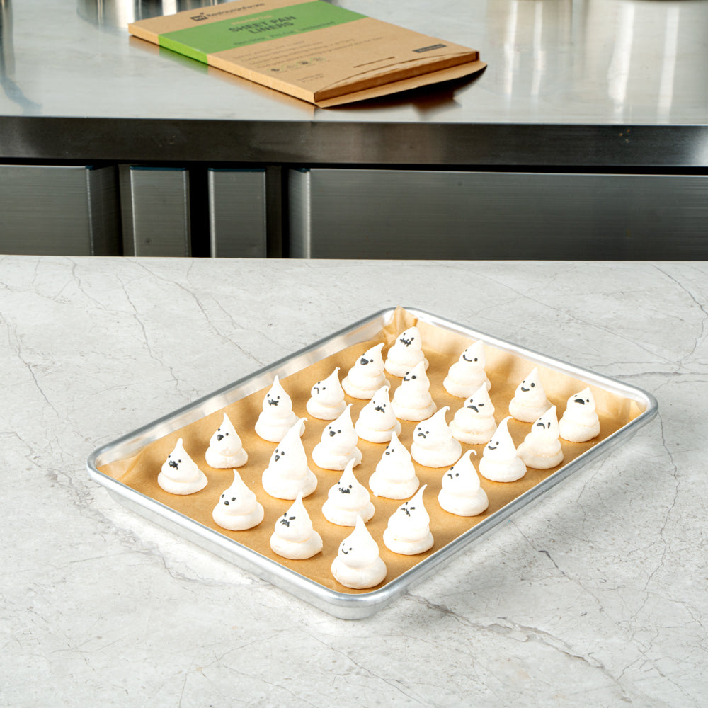 Pastry Tek Unbleached Parchment Paper Quarter Size Sheet Pan Liner - Silicone Coated - 9" x 13" - 1000 count box