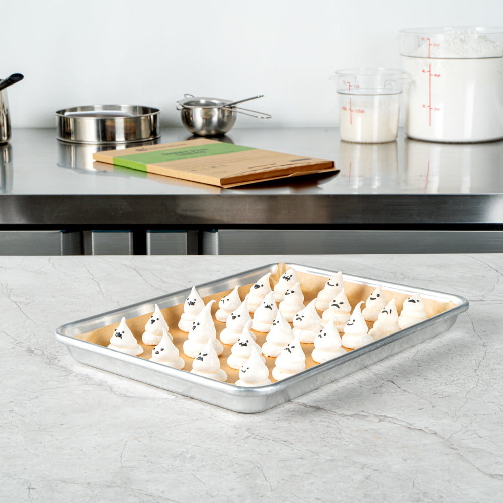 Pastry Tek Unbleached Parchment Paper Quarter Size Sheet Pan Liner - Silicone Coated - 9" x 13" - 1000 count box