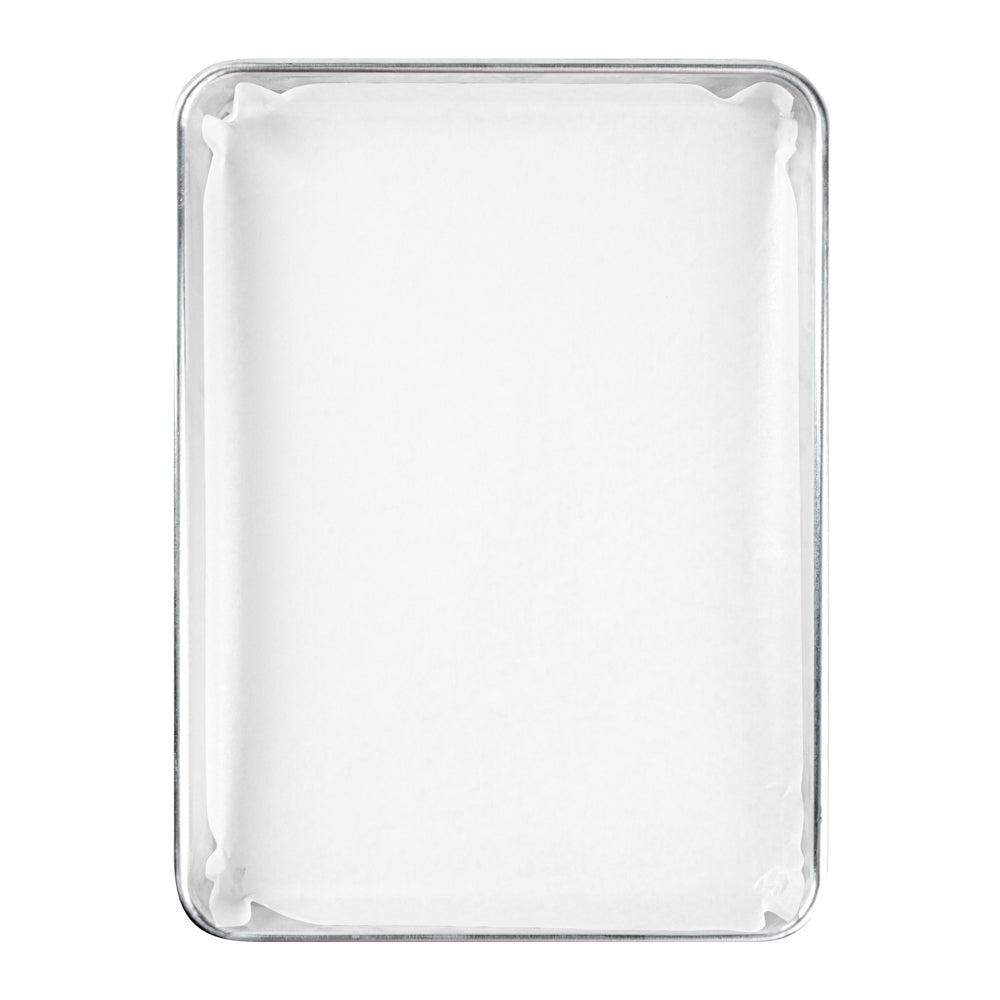 Pastry Tek White Parchment Paper Quarter Size Sheet Pan Liner - Silicone Coated - 9" x 13" - 200 count box