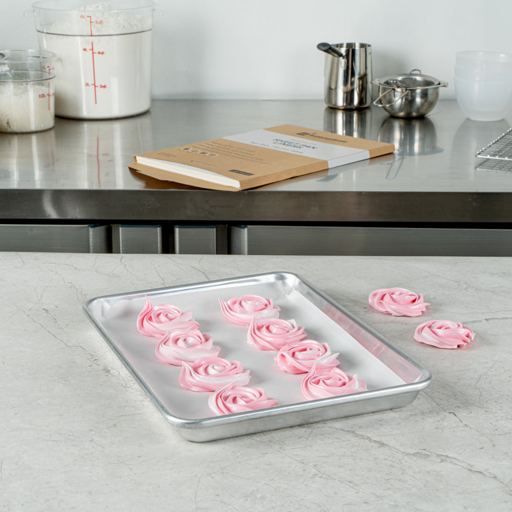 Pastry Tek White Parchment Paper Quarter Size Sheet Pan Liner - Silicone Coated - 9" x 13" - 200 count box