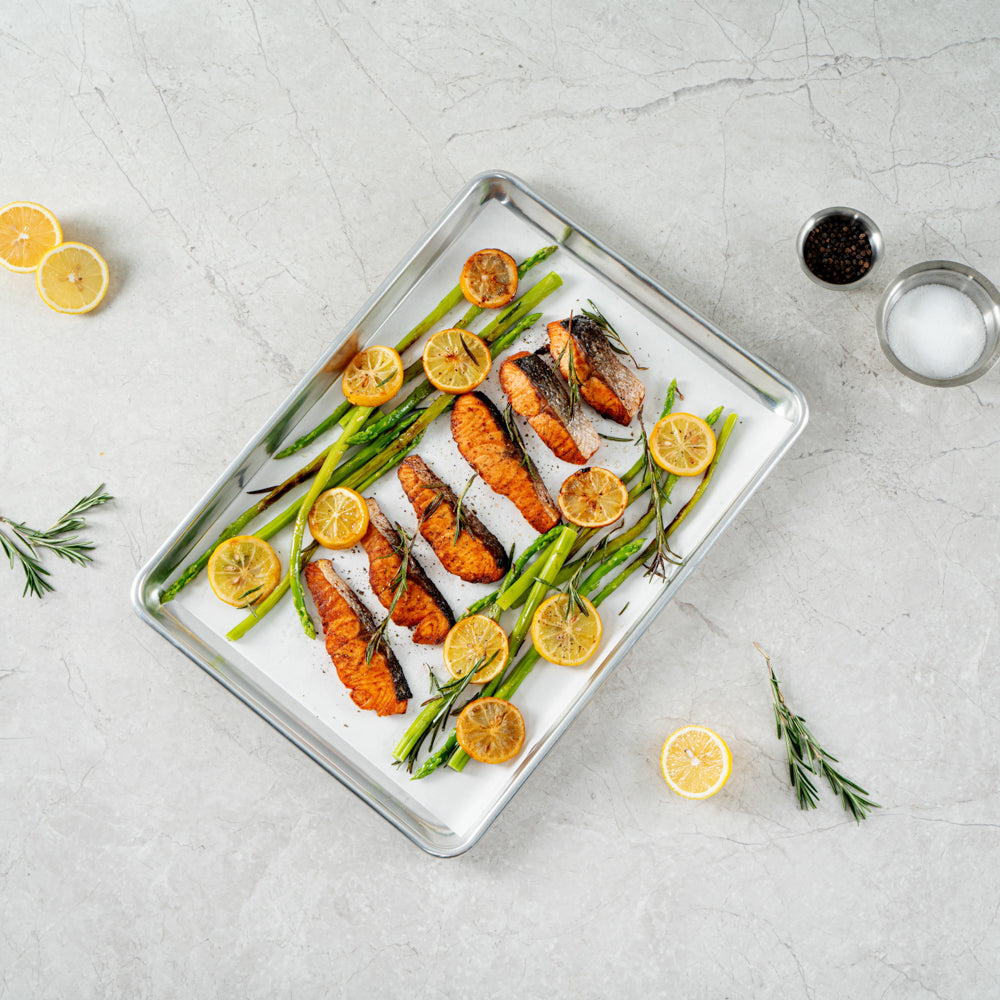Pastry Tek White Parchment Paper Half Size Sheet Pan Liner - Silicone Coated - 12" x 16" - 1000 count box