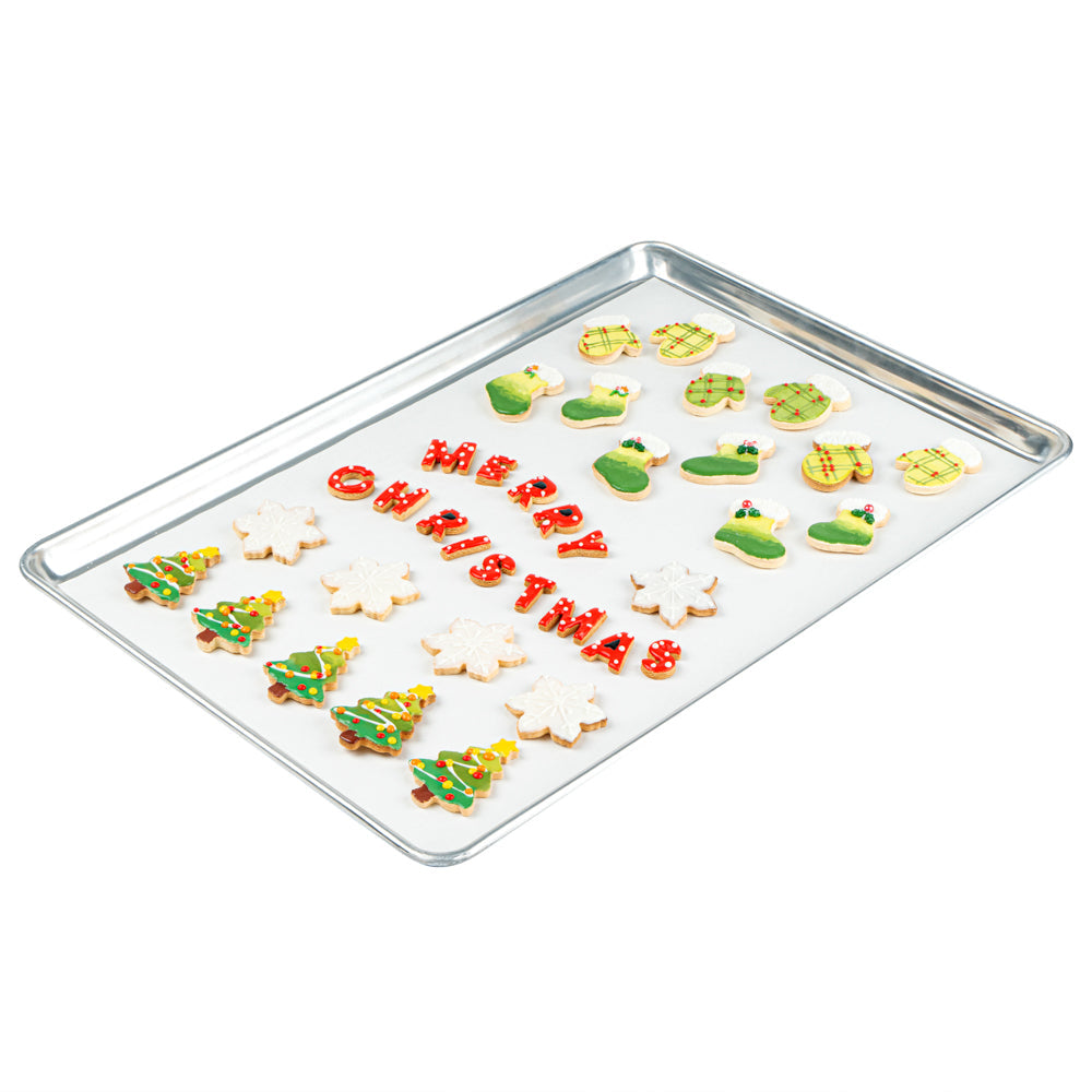 Pastry Tek White Parchment Paper Full Size Sheet Pan Liner - Silicone Coated, Compostable - 16" x 24" - 200 count box