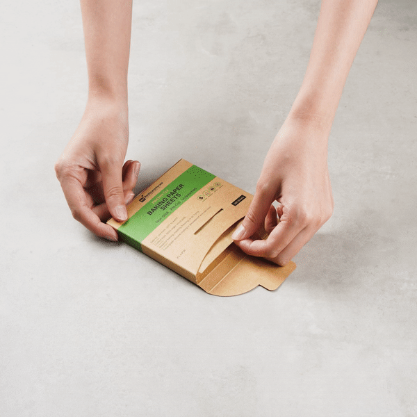 Pastry Tek Unbleached Parchment Paper Baking Sheet - Precut, Silicone Coated - 4" x 4" - 200 count box