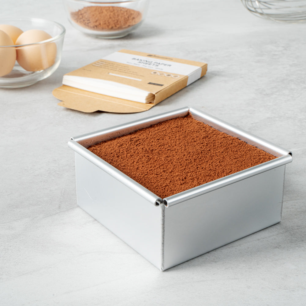 Pastry Tek White Parchment Paper Baking Sheet - Precut, Silicone Coated - 4" x 4" - 1000 count box