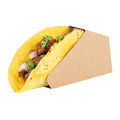 Bio Tek Kraft Paper Small Taco Holder - Greaseproof - 4" x 1 1/4" x 2 1/4" - 200 count box