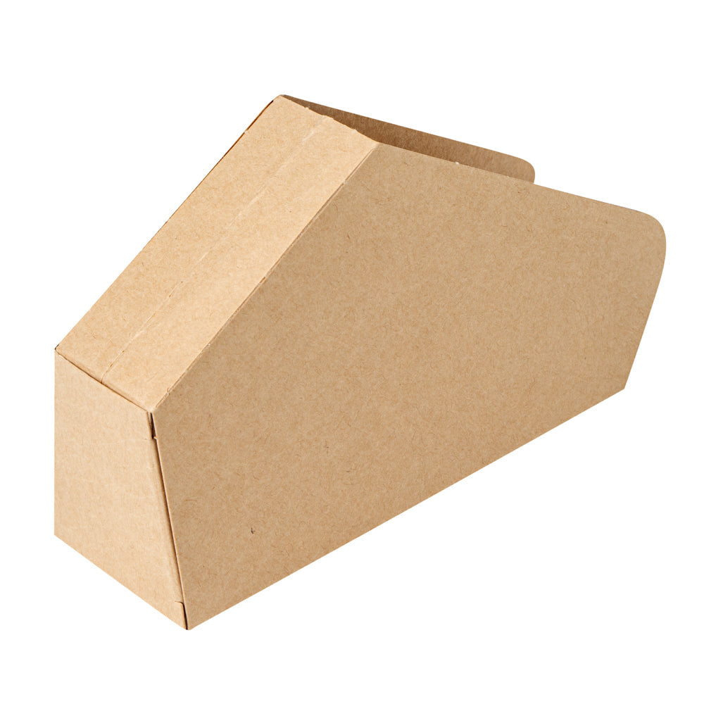 Bio Tek Kraft Paper Large Taco Holder - Greaseproof - 6 1/4" x 2" x 3 3/4" - 200 count box