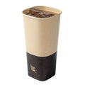 Hip 2 Be Square 22 oz Kraft and Brown Paper Hot / Cold Drinking Cup - Single Wall - 3 1/4" x 3 1/4" x 6 3/4" - 25 count box