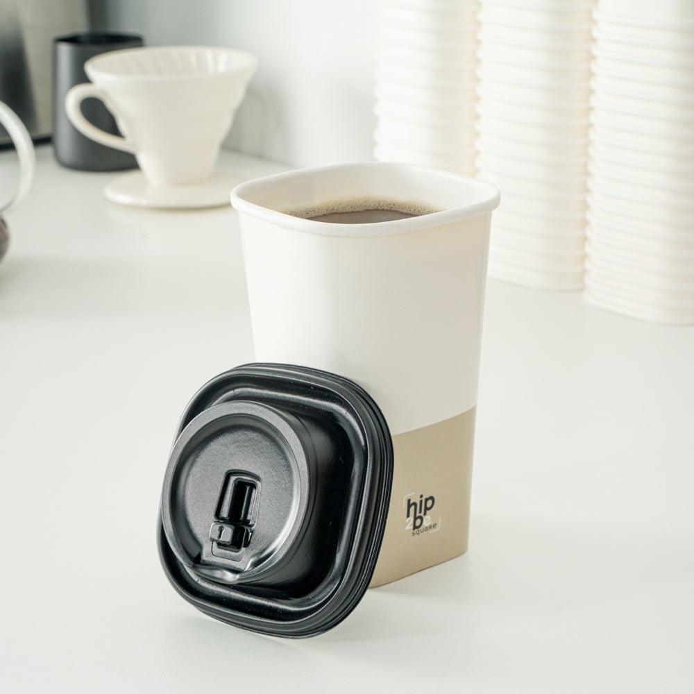 Hip 2 Be Square Black Plastic Sippy Cup Lid - Fits 12, 16 and 22 oz - 25 count box