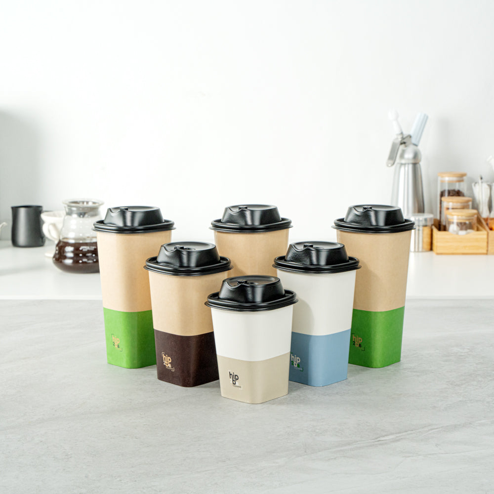 Hip 2 Be Square Black Plastic Sippy Cup Lid - Fits 12, 16 and 22 oz - 25 count box