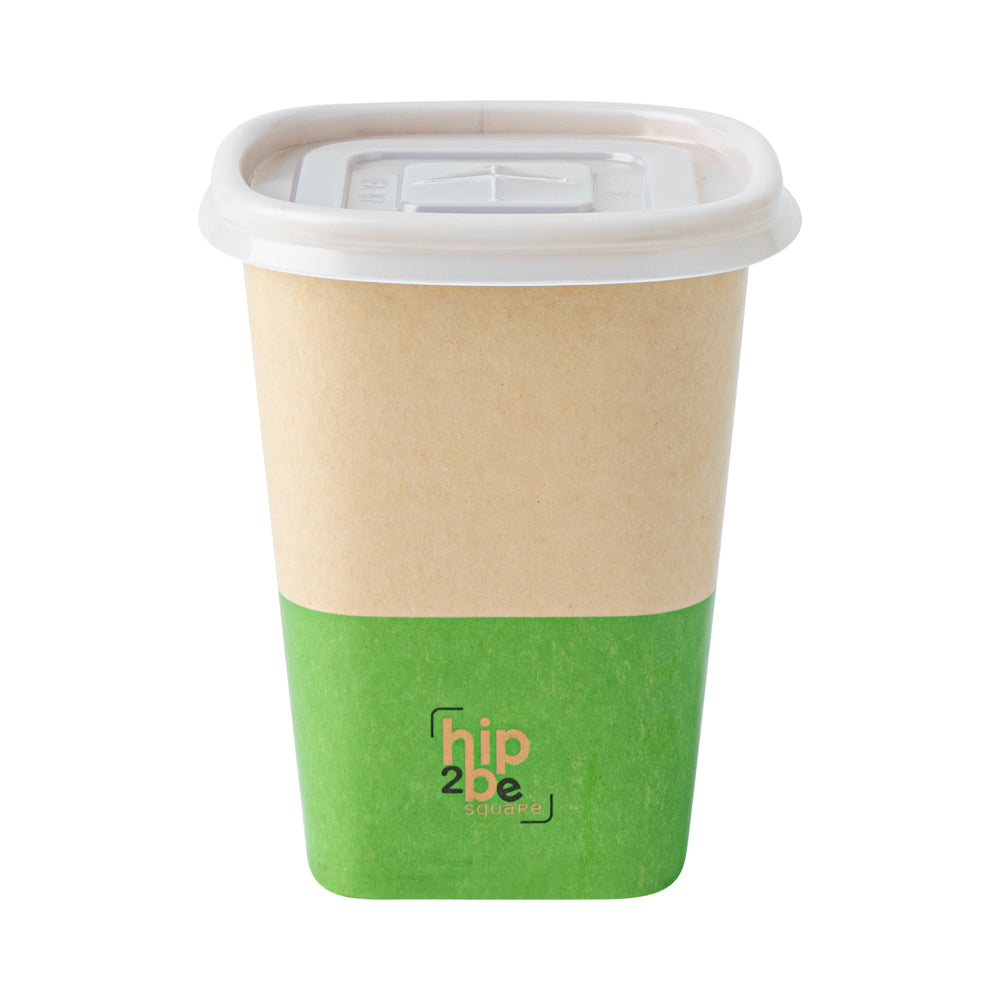 Hip 2 Be Square Frosted Plastic Straw Lid - Fits 12, 16 and 22 oz - 25 count box